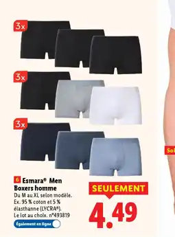 Lidl ESMARA MEN Boxers homme offre