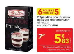METRO Préparation pour tiramisù elle & vire professionnel offre
