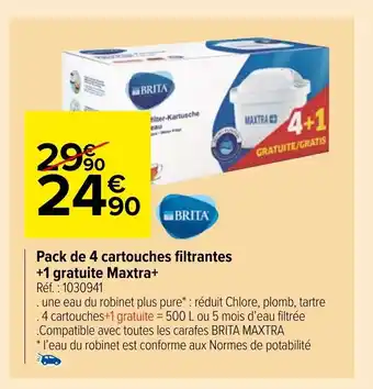 Pack De 4 Cartouches Filtrantes +1 Gratuite Maxtra+