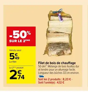 Carrefour Market Filet De Bois De Chauffage offre