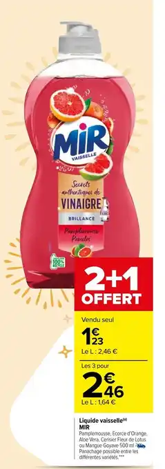 Carrefour Market Liquide Vaisselle MIR offre