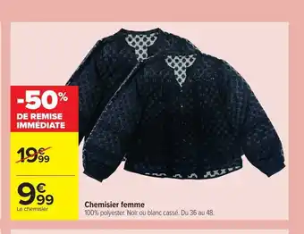 Carrefour Chemisier Femme offre