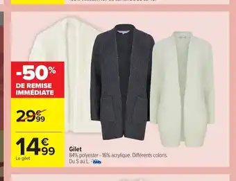 Carrefour Gilet offre