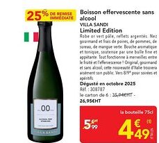 METRO Boisson effervescente sans alcool villa sandi offre