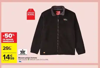 Promo Blouson Polaire Homme chez Carrefour