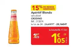 METRO Apéritif blondo sans alcool crodino offre