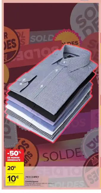 Carrefour Chemise Homme offre