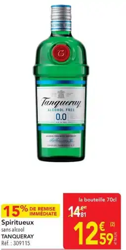 METRO Spiritueux sans alcool tanqueray offre
