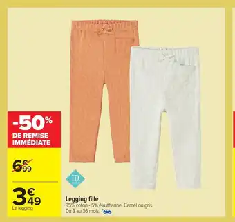 Carrefour Legging Fille offre