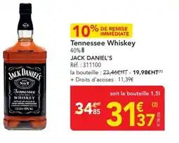 METRO Tennessee whiskey jack daniel's offre