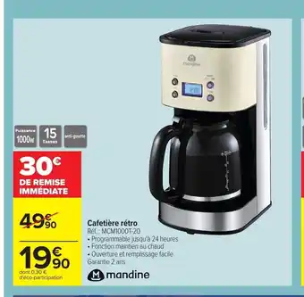 Carrefour Cafètière Rètro offre