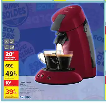 Carrefour Cafètière A Dosette SENSEO offre