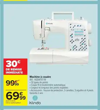 Carrefour Machine A Coudre offre