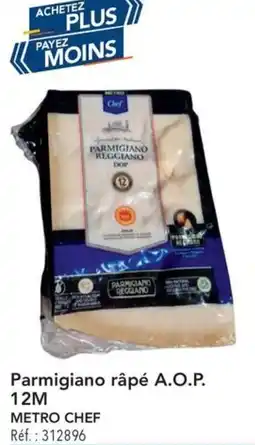 METRO Parmigiano râpé a.o.p. 12m metro chef offre