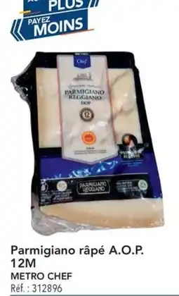 METRO Parmigiano râpé a.o.p. 12m metro chef offre