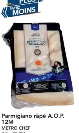 METRO Parmigiano râpé a.o.p. 12m metro chef offre