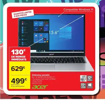 Carrefour Ordinateur Portable offre