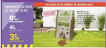 Carrefour Granulès De Bois Le Sac De 15KG offre