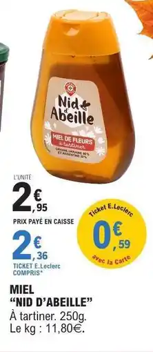 E.Leclerc MIEL NID D’ABEILLE offre