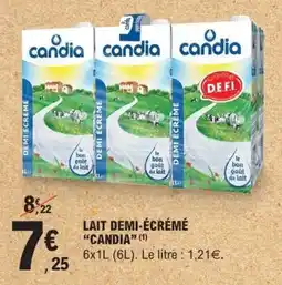 E.Leclerc Lait Demi-Écrémé 'Candia' offre