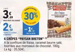 E.Leclerc 6 CRÊPES PAYSAN BRETON offre