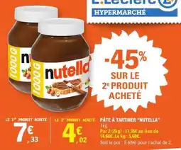 E.Leclerc Pâte À Tartiner Nutella offre