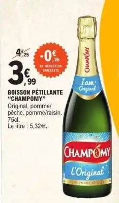 E.Leclerc BOISSON PÉTILLANTE “CHAMPOMY” offre