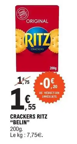 E.Leclerc CRACKERS RITZ BELIN offre