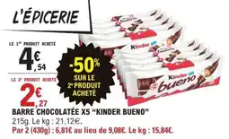 E.Leclerc BARRE CHOCOLATÉE x5 “KINDER BUENO” offre