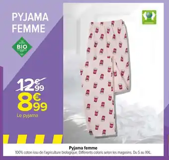 Carrefour Pyjama Femme offre