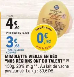 E.Leclerc Mimolette Vieille en Dés 'Nos Régions Ont du Talent' offre
