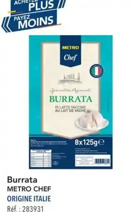 METRO Burrata metro chef origine italie offre