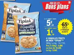 E.Leclerc 4 Coquilles Fruits de Mer “Tipiak” offre