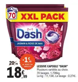 E.Leclerc LESSIVE CAPSULE “DASH” offre