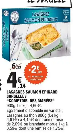 E.Leclerc LASAGNES SAUMON EPINARD SURGELEES offre