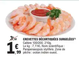 E.Leclerc CREVETTES DÉCORTIQUÉES SURGELÉES offre