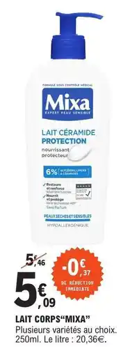 E.Leclerc Lait Corps Mixa offre