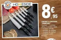E.Leclerc Coffret 6 couteaux Homeside offre