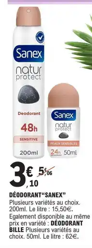 E.Leclerc DÉODORANT SANEX offre