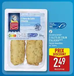 ALDI GOLDEN SEAFOOD 2 Filets de Colin d'Alaska offre