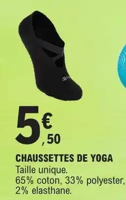 E.Leclerc CHAUSSETTES DE YOGA offre