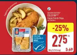 ALDI GOLDEN SEAFOOD ÉGLEFIN Façon Fish & Chips offre