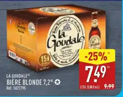ALDI LA GOUDALE BIÈRE BLONDE 7,2° offre