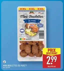 ALDI MINI BOULETTES DE PORC offre