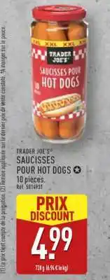 ALDI TRADER JOE'S SAUCISSES POUR HOT DOGS offre
