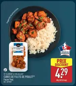 ALDI Cubes de Filets de Poulet Façon Thai offre