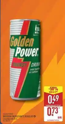 ALDI GOLDEN POWER BOISSON ENERGISANTE REGULAR offre