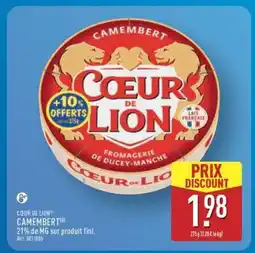 ALDI COEUR DE LION CAMEMBERT offre