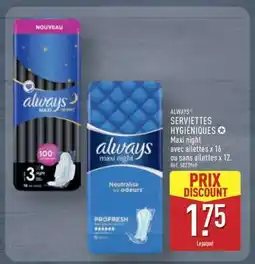ALDI Always Serviettes Hygiéniques Maxi Night offre
