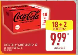 ALDI COCA-COLA SANS SUCRES offre